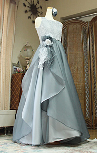 コンクールドレス グレー