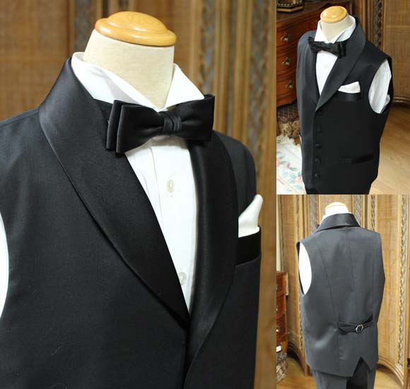 蝶タイ ショールカラー 襟元デザイン