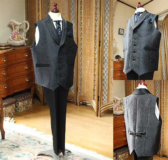 ショールカラー フォーマルウェア 男の子 ジャケットベスト