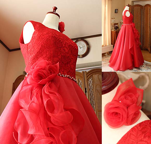 ウエストコサージュ バラのヘッドドレス