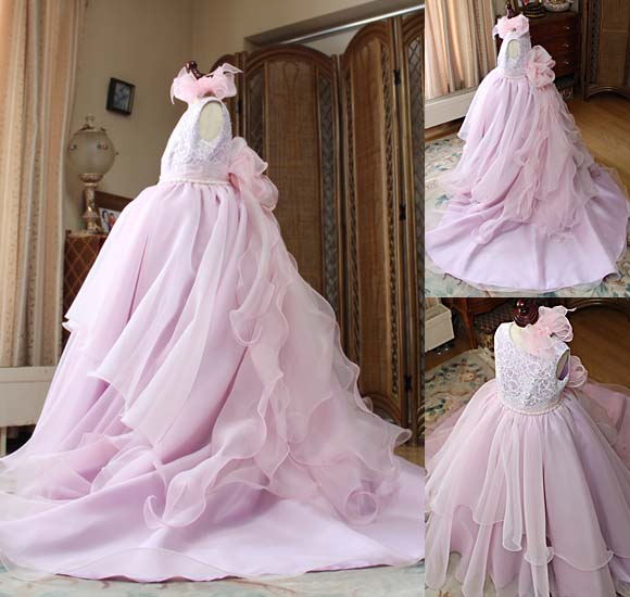 ロングトレーンドレス ピアノのコンチェルトドレス