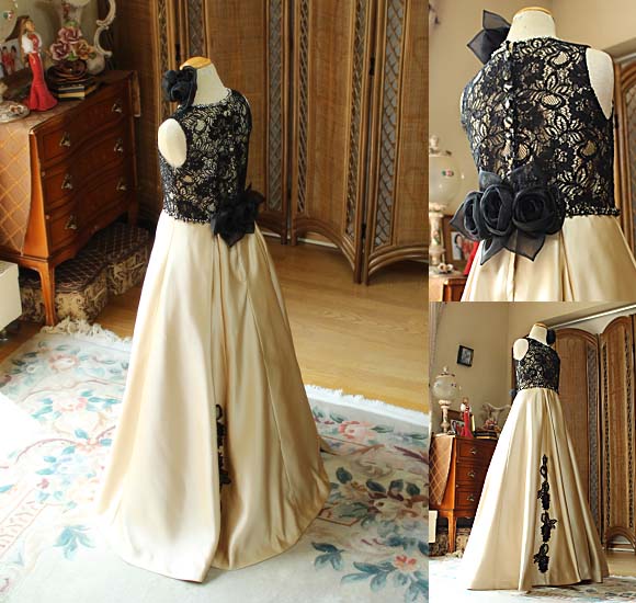 ボックス Aライン シルエット レース