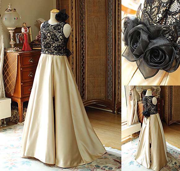 受注オーダーメイド ドレス シルエット コサージュ