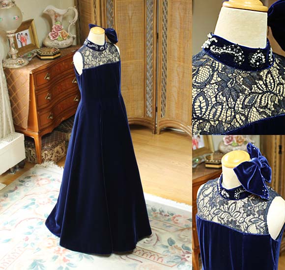 ピアノ コンクールドレス コンサートドレス ネイビー オーダーメイド 千葉県