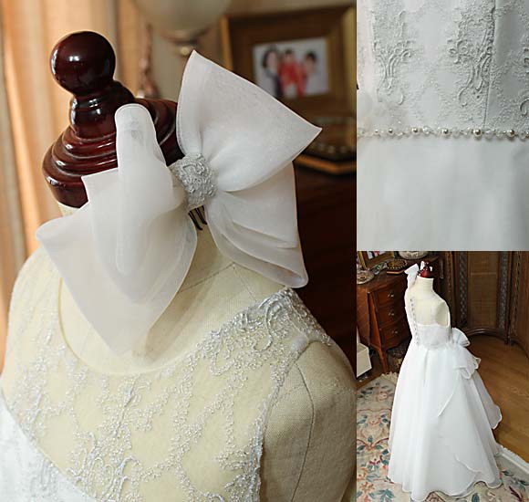 リボン ヘッドドレス ビーディング