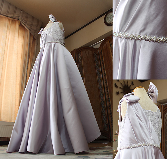 バックスタイル ドレス ウエストビーディング