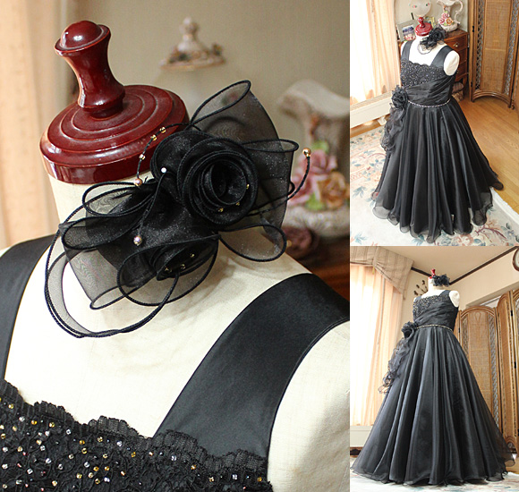 ヘッドドレス コサージュ 髪飾り