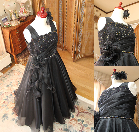 ビジュー ドレス ピアニストドレス