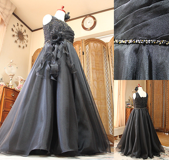 スカートシルエット ウエストビーディング