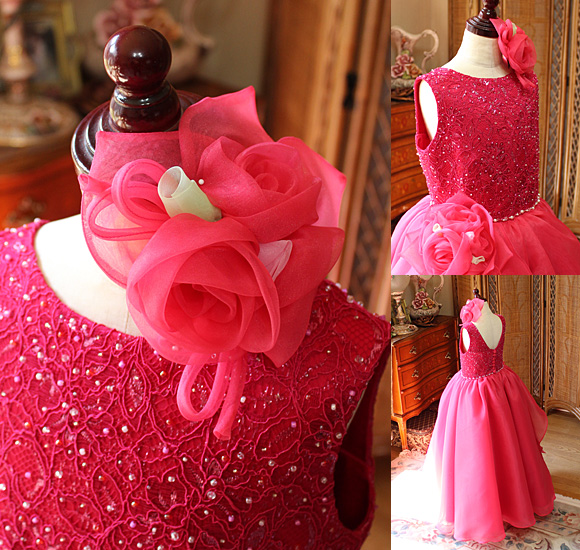 バラ コサージュ 髪飾り