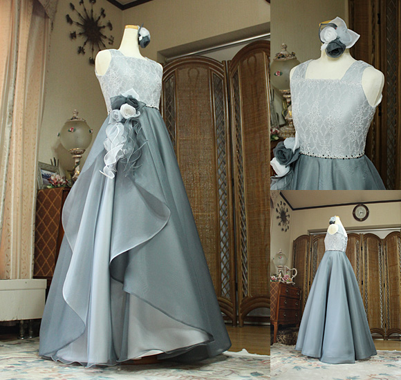 コンクールドレス ライトグレー オーダーメイド 販売